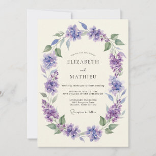 Convites Casamento Flor de Lavanda Pintada
