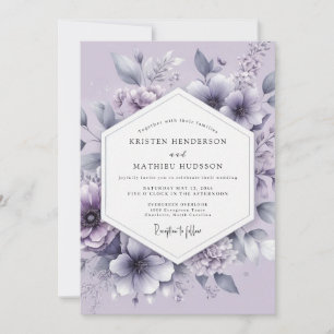 Convites Casamento Flor de Lavanda Vaporosa