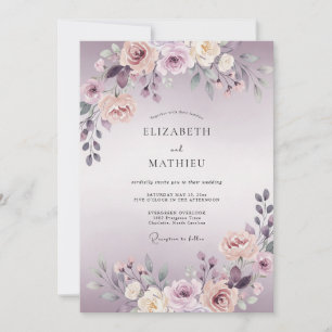 Convites Casamento Flor de Lilás Sonhador
