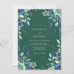 Convites Casamento Flor de Milho Indigo Eucalipto