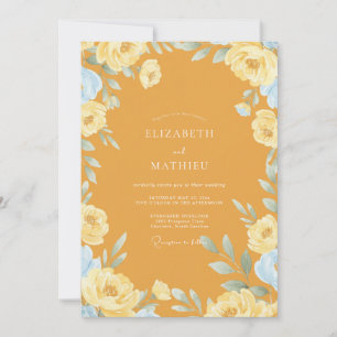 Convites Casamento Flor de Ocre