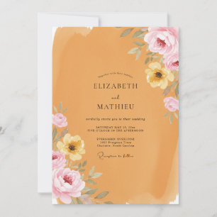 Convites Casamento Flor de Ocre