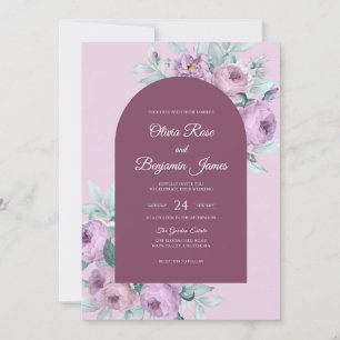 Convites Casamento Flor de Orquídea e Fruta Vermelha