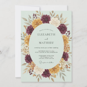 Convites Casamento Flor de Ouro de Borgonha