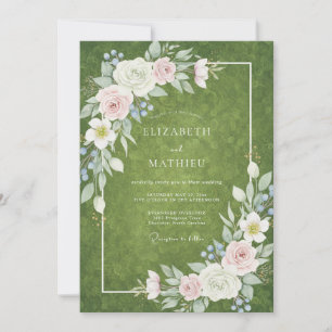 Convites Casamento Flor de Ouro Oliva