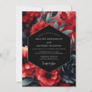 Convites Casamento Flor de Ruby Nocturne