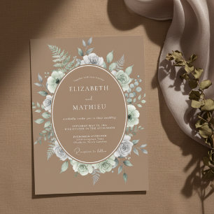 Convites Casamento Flor de Safira Verde