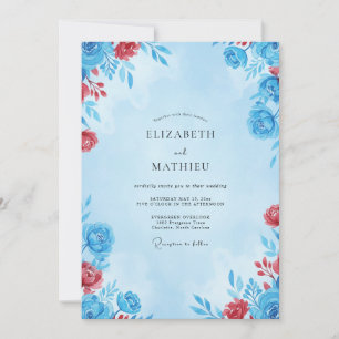 Convites Casamento Flor de Sangue Azure