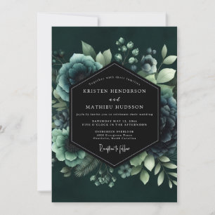 Convites Casamento Flor de Véspera Azul