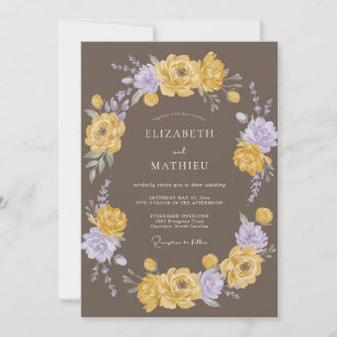 Convites Casamento Flor Silvestre Amarela Toupeira