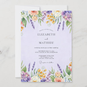 Convites Casamento Flor Silvestre Âmbar Botânico