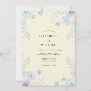Convites Casamento Flor Silvestre Borboleta Azul Manteiga