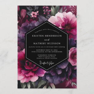 Convites Casamento Flora Moody Fuchsia