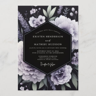 Convites Casamento Flora Sombria Wisteria