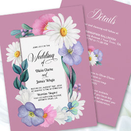 Convites Casamento Floral All In One Primavera