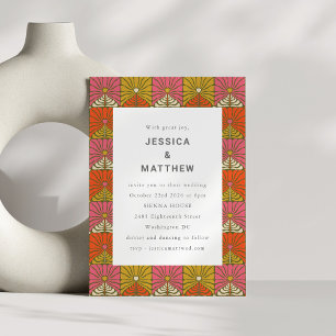 Convites Casamento Floral Amarelo-Rosa-Rosa-Rosa-Rosa-Rosa-