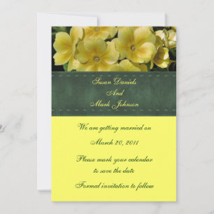 Convites Casamento Floral Amarelo Salva A Data