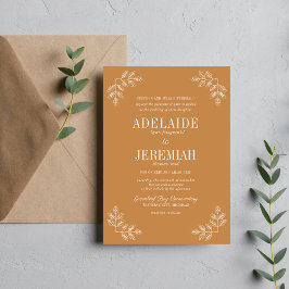 Convites Casamento Floral Apricot Verdadeiro Simplicidade 6