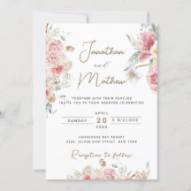 Casamento Floral Aquarela Jardim de Verão
