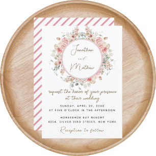 Convites Casamento Floral Aquarela Jardim de Verão