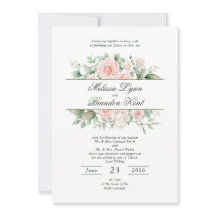 Casamento Floral Aquarela Verde Sálvia Elegante