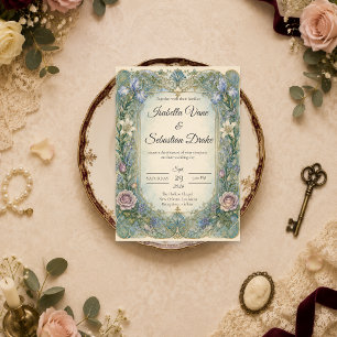 Convites Casamento Floral Art Nouveau Etéreo