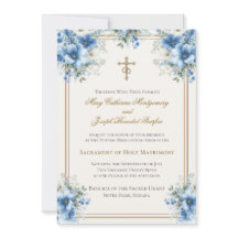 Casamento Floral Azul Clássico Católico