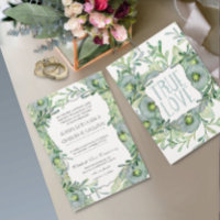 Casamento Floral Azul e Verde com Verdadeiro Amor