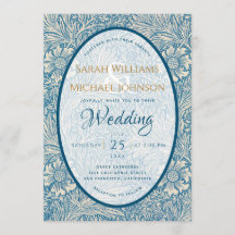 Casamento Floral Azul Marigold William Morris