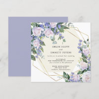 Casamento Floral Azul Roxo-Rosa Branca