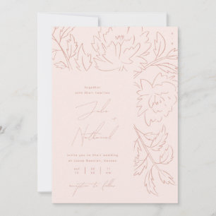 Convites Casamento Floral Boêmio com Luz Suave