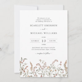 Convites Casamento Floral Boho Chic