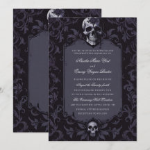 Casamento Floral Boho Gótico Roxo Escuro Caveira