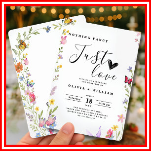 Convites Casamento Floral Boho Nada Luxuoso, Apenas Amor 