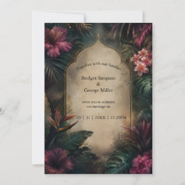 Convites Casamento Floral Boho Palmeiras Havaiano Tropical