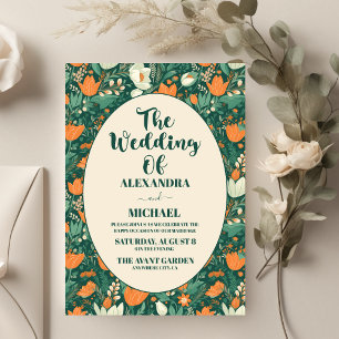 Convites Casamento Floral Boho Retro