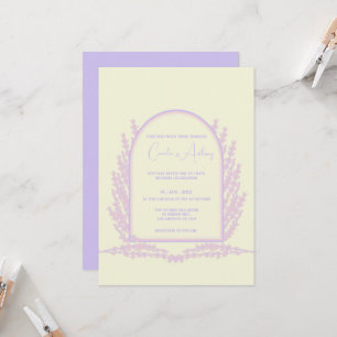 Convites Casamento Floral Boho Rosa-lavanda