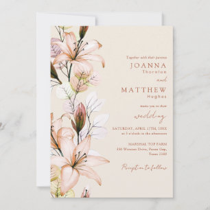 Convites Casamento Floral Boho Rústico de Outono