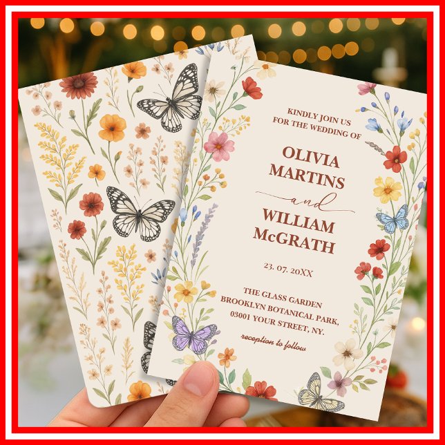 Convites Casamento Floral Boho Terracota (Criador carregado)