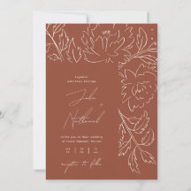 Casamento Floral Boho Terracota Queimado Laranja O