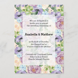Convites Casamento Floral Bonito
