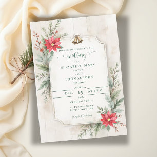 Convites Casamento Floral Botânico de Inverno Rústico em Ma