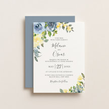 Casamento Floral Botânico Dusty Blue & Yellow