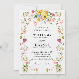 Convites Casamento Floral Botânico Elegante com Verdura
