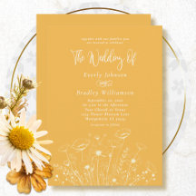 Casamento Floral Branco Amarelo Dourado Mínimo Sim