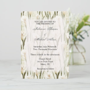 Convites Casamento Floral Branco bonito Calla Lilly Green