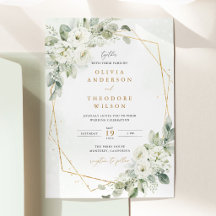 Casamento Floral Branco Dourado Verde Salvia