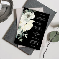 Casamento Floral Branco e Azul - Preto