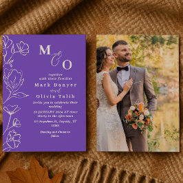 Convites Casamento Floral Branco Elegante