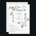 Convites Casamento Floral Branco Suave<br><div class="desc">Mande um belo convite de casamento aos seus convidados com a sua linda Floral Branca de Inverno e Pine Wedding Wreath Invtions.</div>